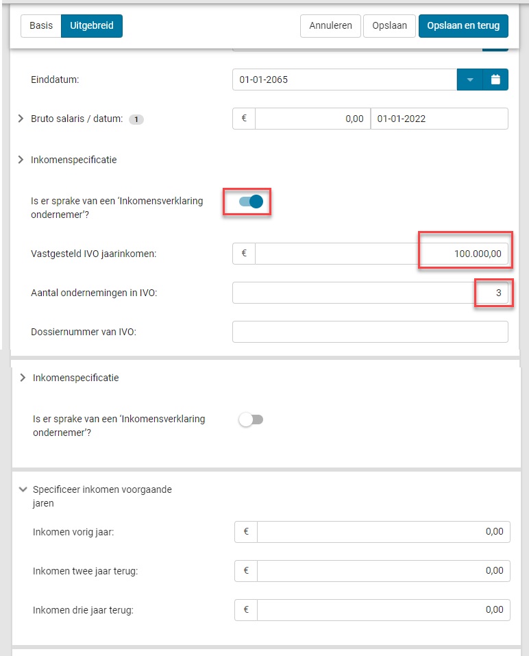 inkomensverklaring hypotheek